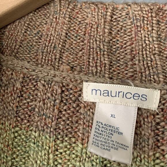 Striped Ribbed V-neck Sweater Size XL Gilmore Girls Y2K 90s Academia Preppy - Picture 5 of 6